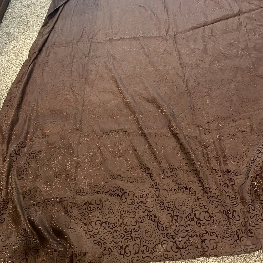 Veratex brown medallion shower curtain